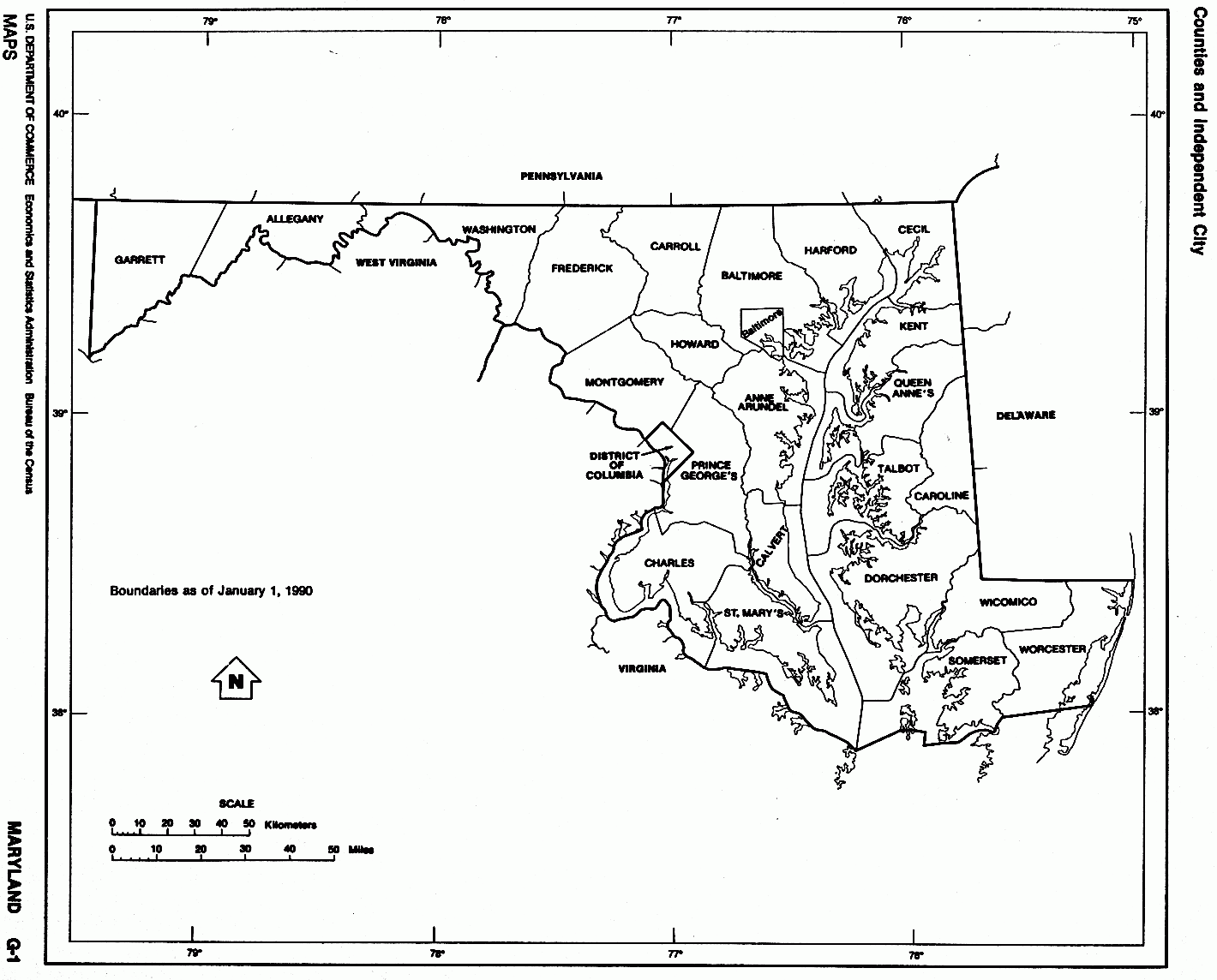 Maryland Free Map