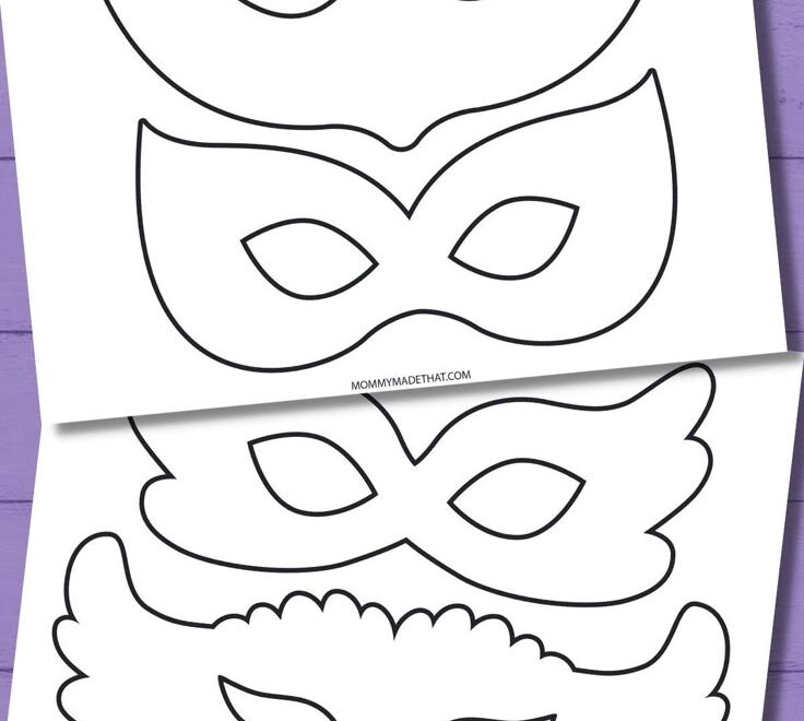 Masquerade And Mardi Gras Mask Templates Free Printables
