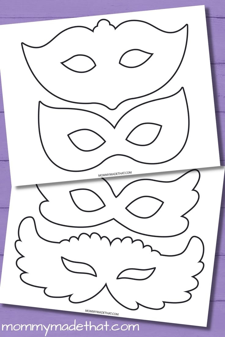 Masquerade And Mardi Gras Mask Templates Free Printables 