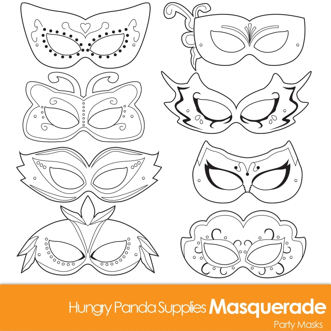 Masquerade Masks Masquerade Mask Printable Masquerade Mask Masquerade Costume Etsy Hong Kong