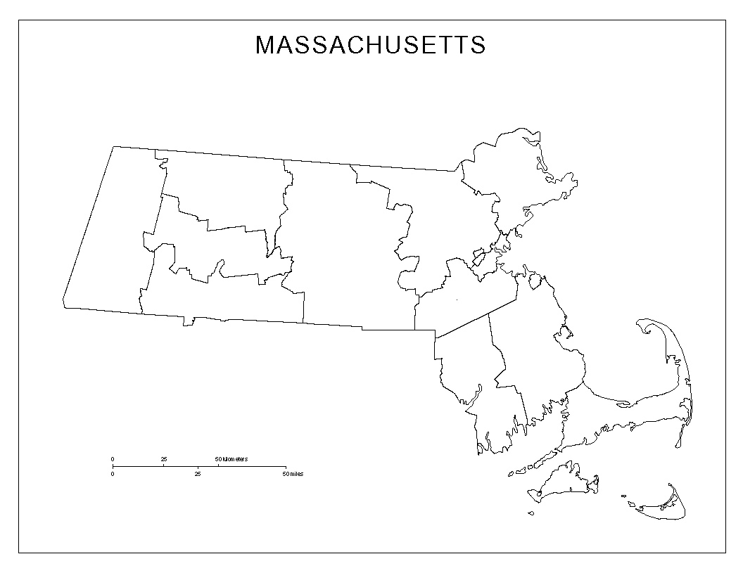 Massachusetts Blank Map Massachusetts Blank Map