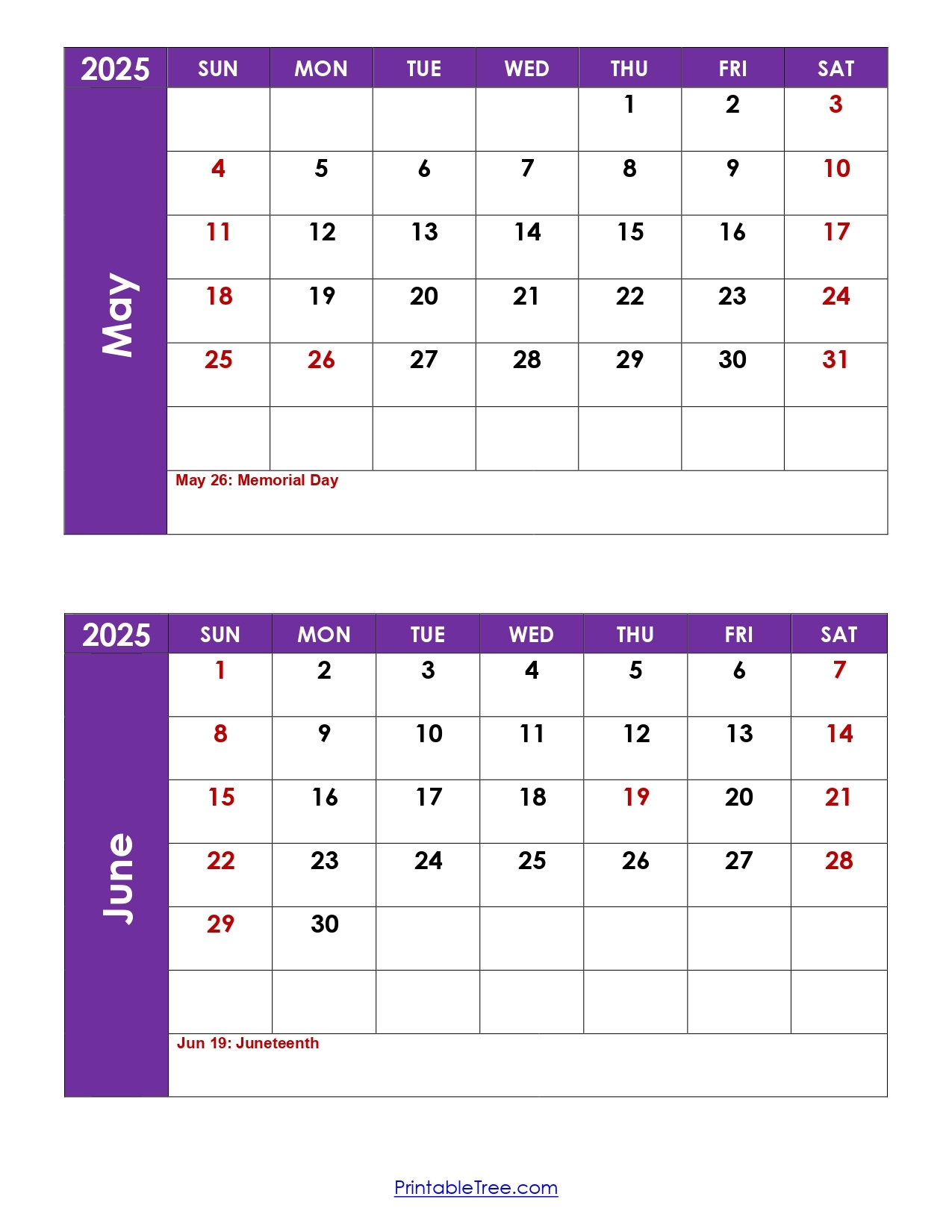 Blank Calendar May And June 2025