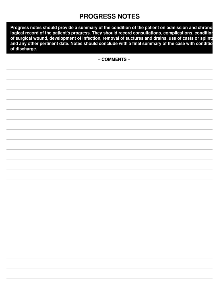Medical Progress Note Template Pdf Fill Online Printable Fillable Blank PdfFiller