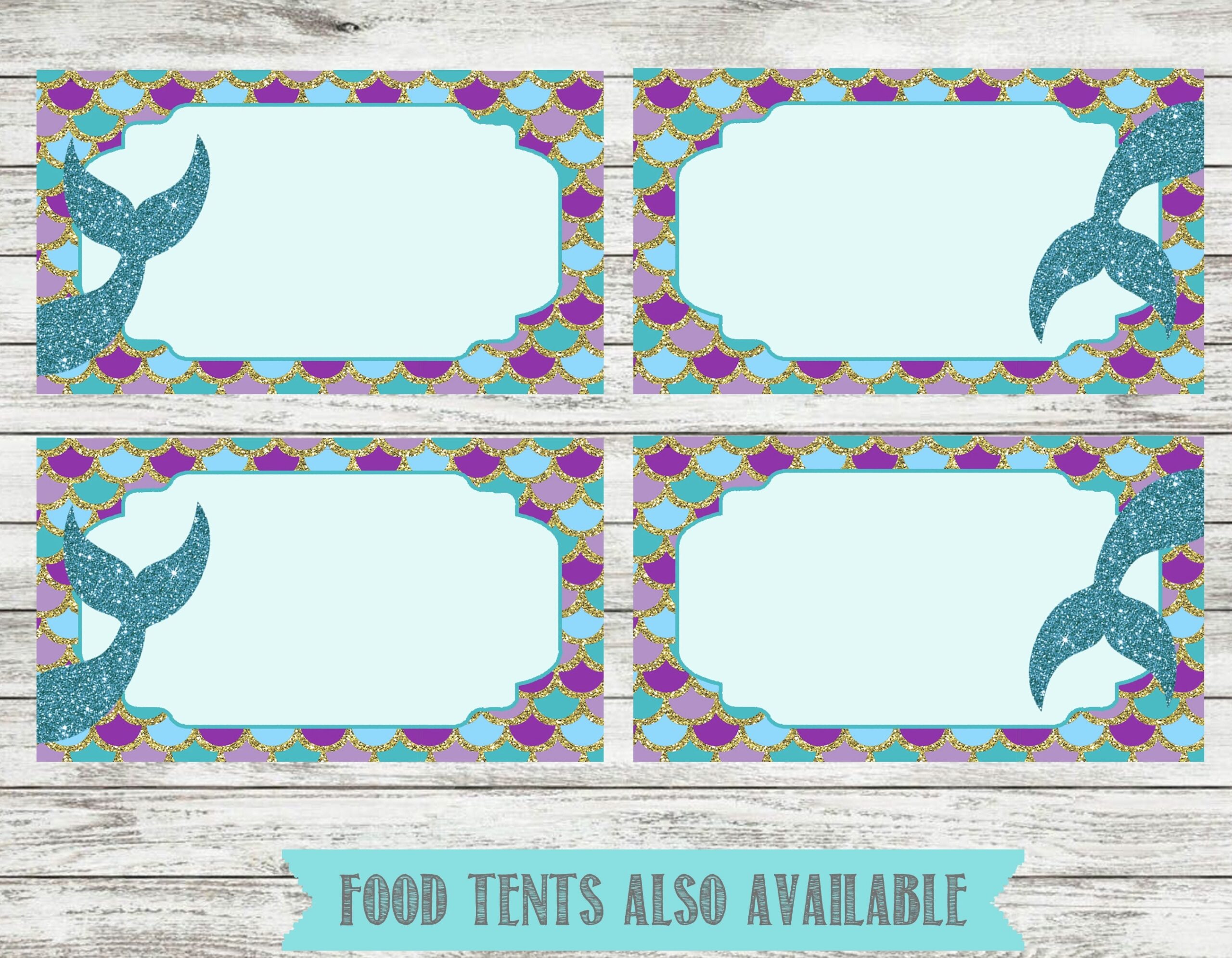 Blank Mermaid Labels Free Printable