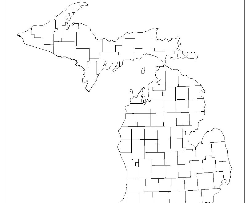 Michigan Blank Map