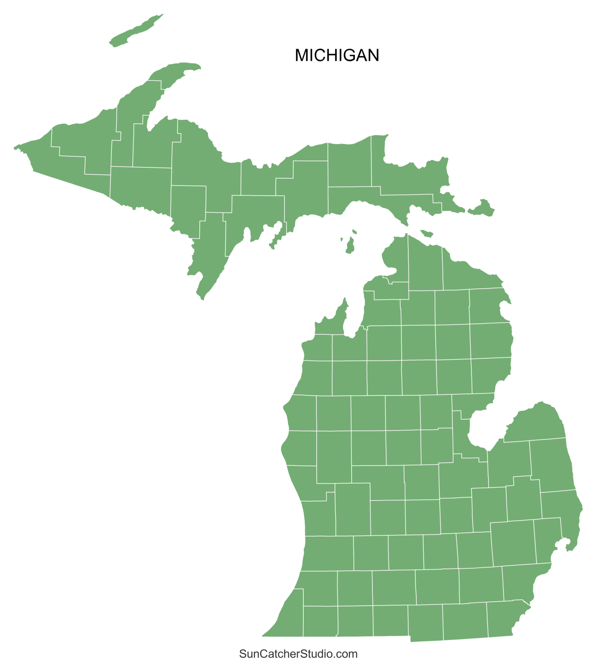 Michigan County Map Printable State Map With County Lines Free Printables Monograms Design Tools Patterns DIY Projects