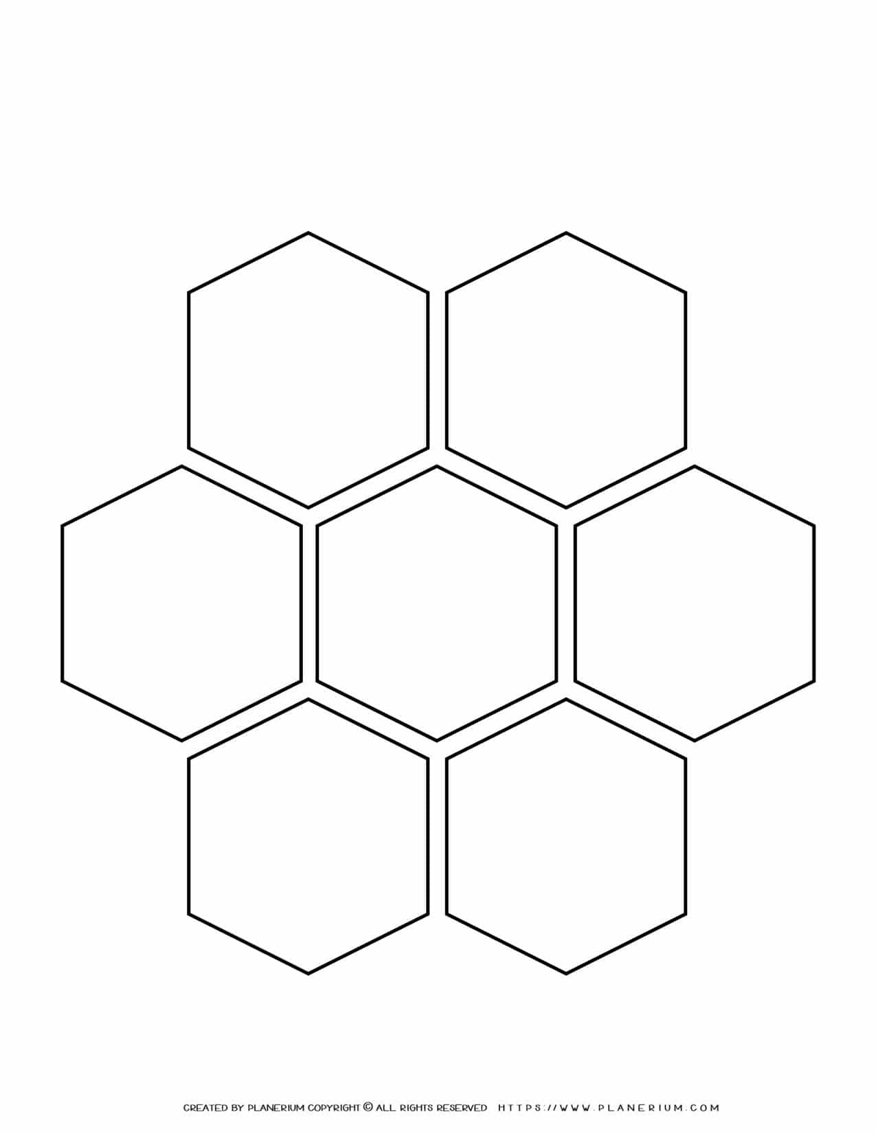Printable Page Of Blank Hexagons