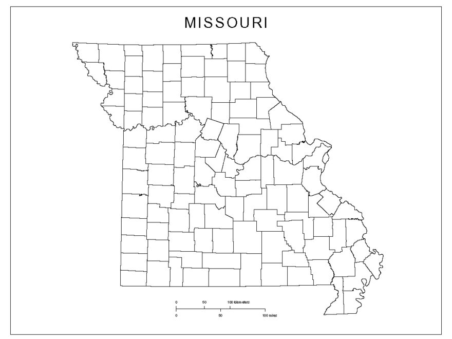Missouri Blank Map