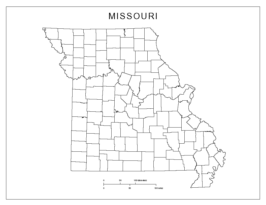 Missouri Blank Map