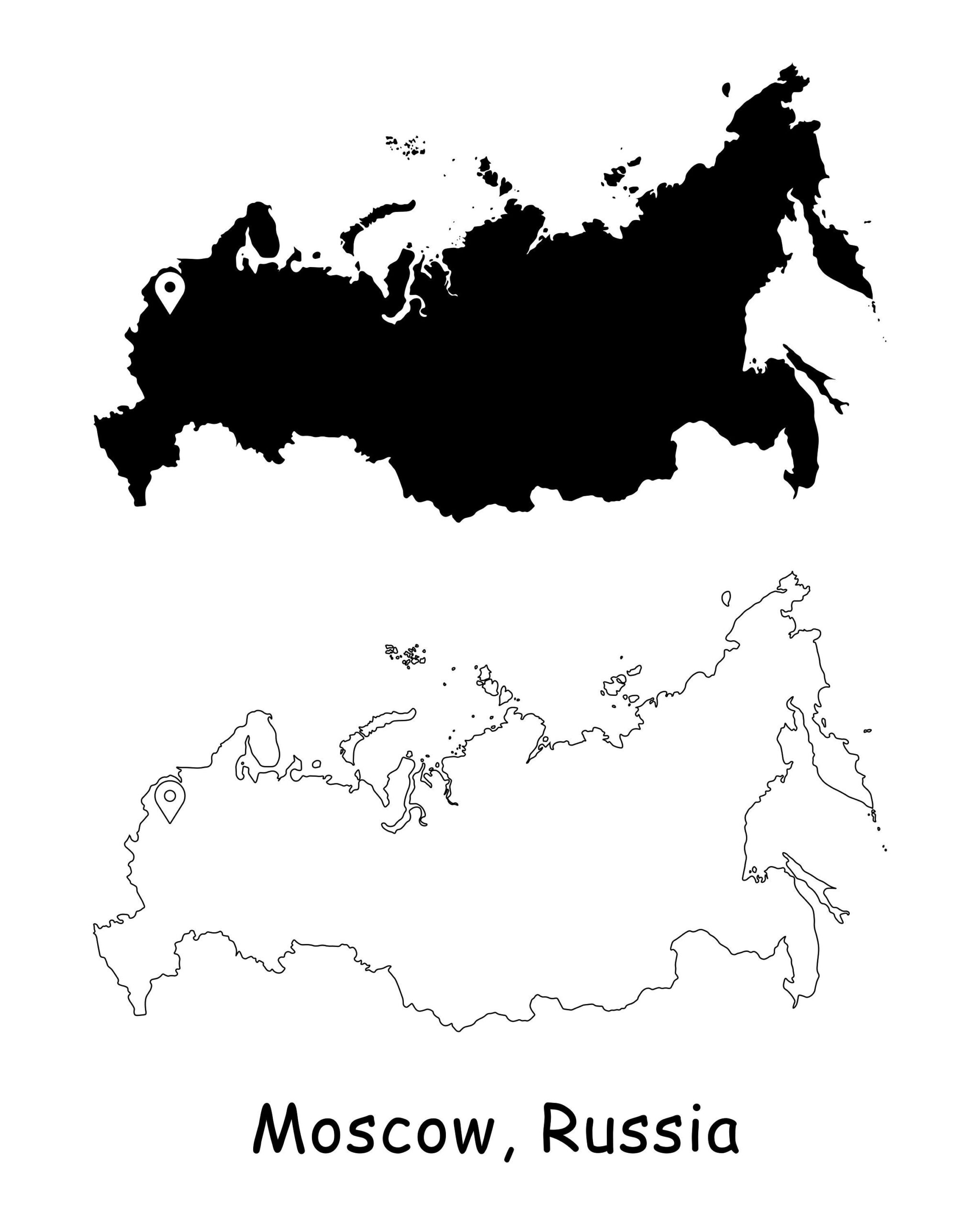 Blank Map Of Russia Printable