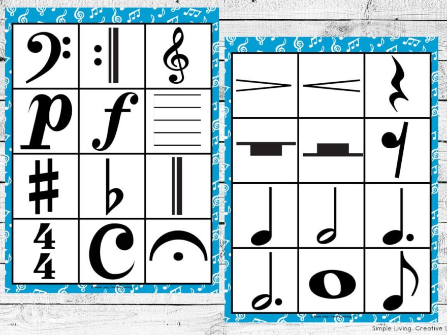 Music Bingo Simple Living Creative Learning