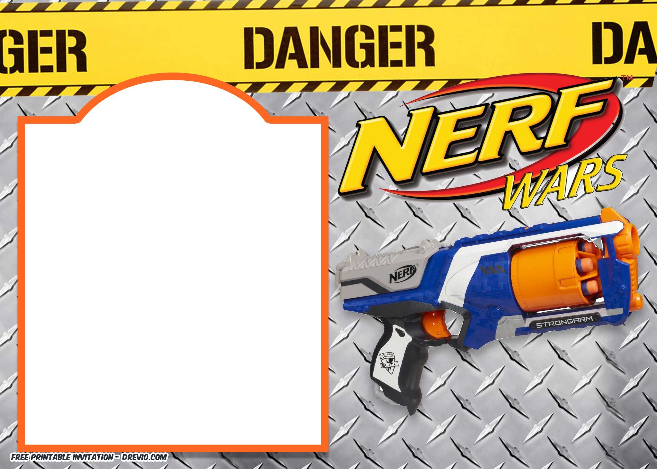 Nerf Gun Party Invitation Templates Drevio Free And Printable Worksheets Library
