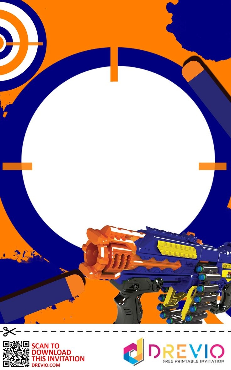 Nerf War Baby Shower Invitations Party Ideas