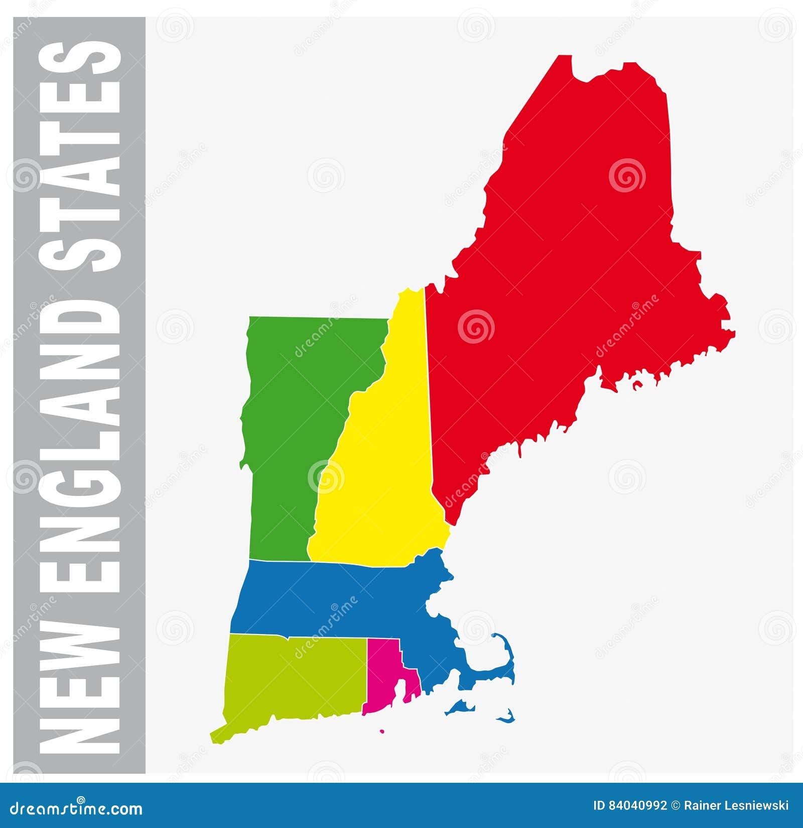 Blank New England Map Printable