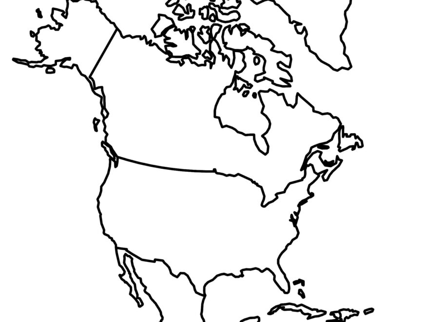 North America Blank Map And Country Outlines GIS Geography