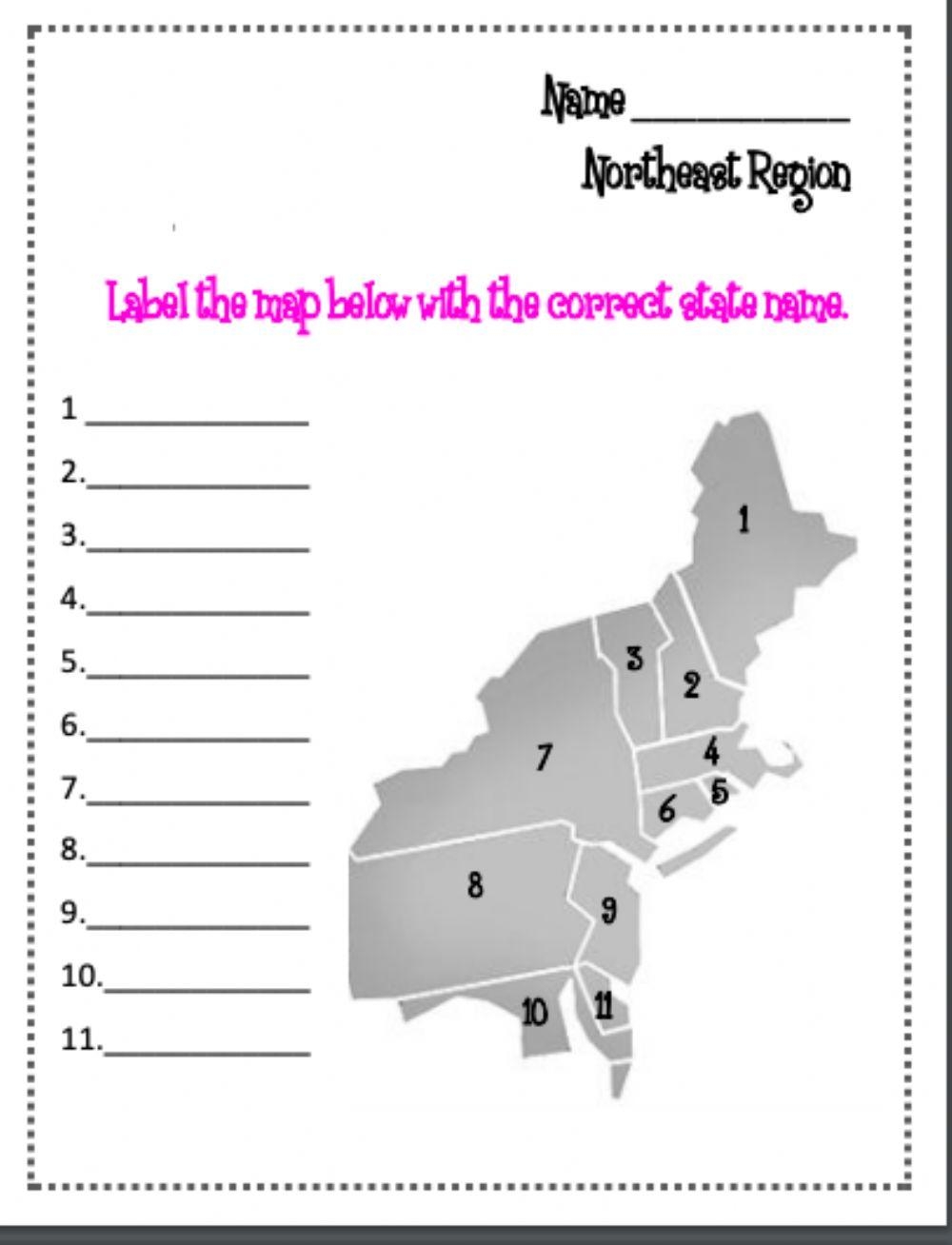 Northeast States Maps Label Capital And States For Each Online Worksheets Library Northeast States Maps Label Capital And States For Each Online Worksheets Library