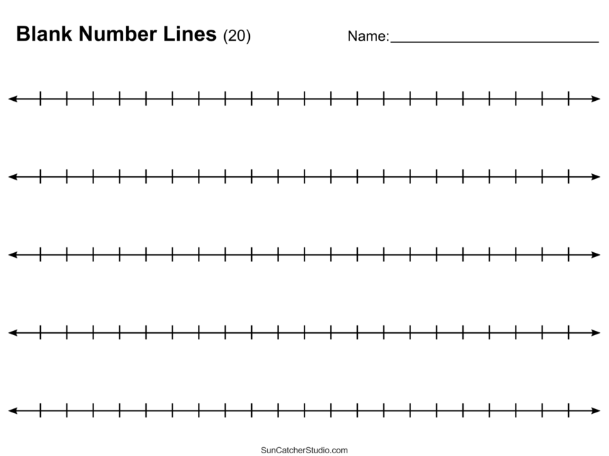Number Lines Integers Decimals Blank Missing Numbers Free Printables Monograms Design Tools Patterns DIY Projects