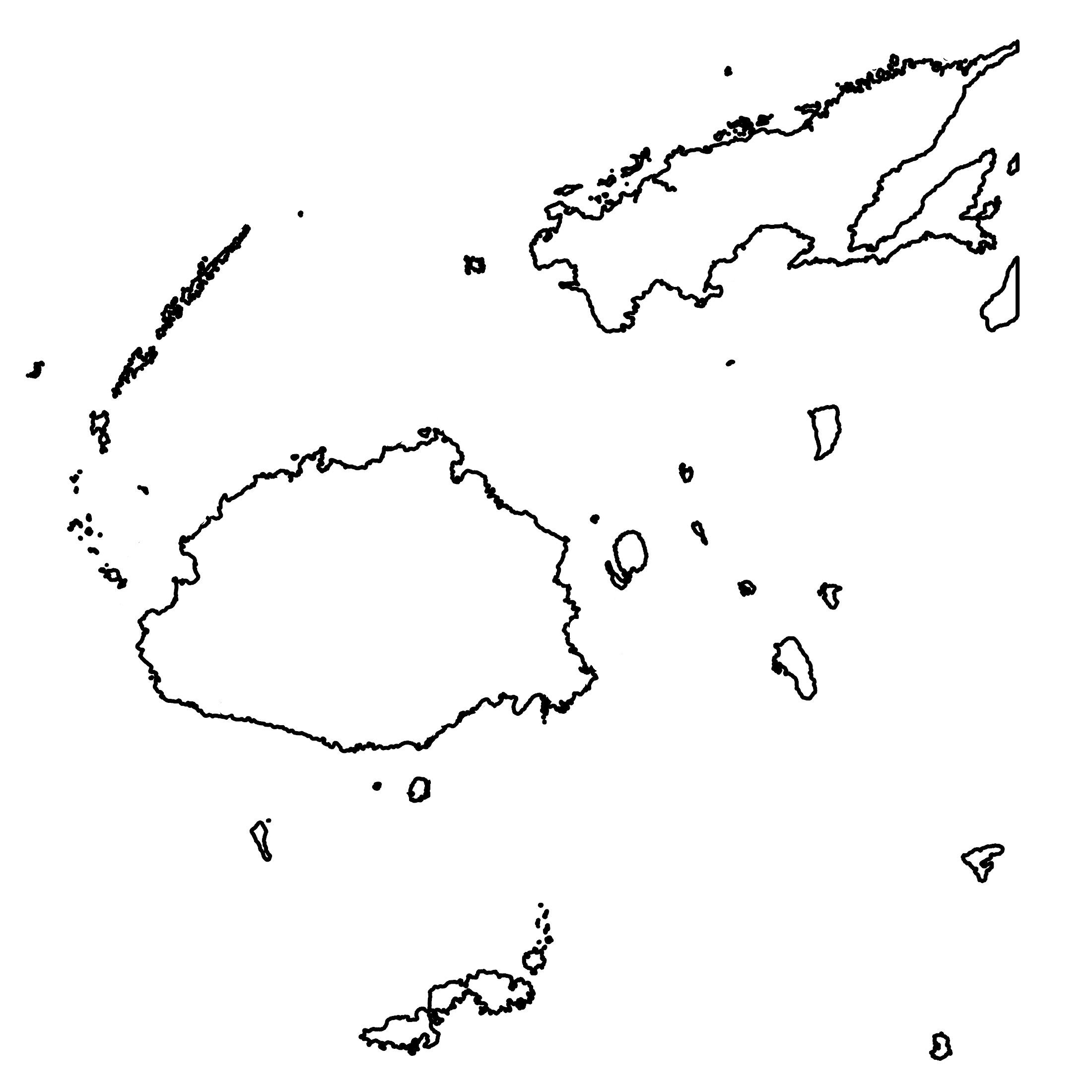 Printable Blank Map Of Oceania