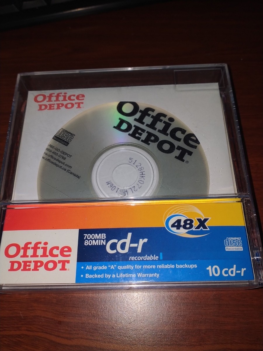 Office Depot CD R Printable 7 Pack 700mb 48x New EBay