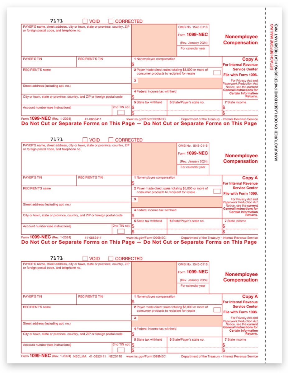Free Blank 1099 2025 Printable