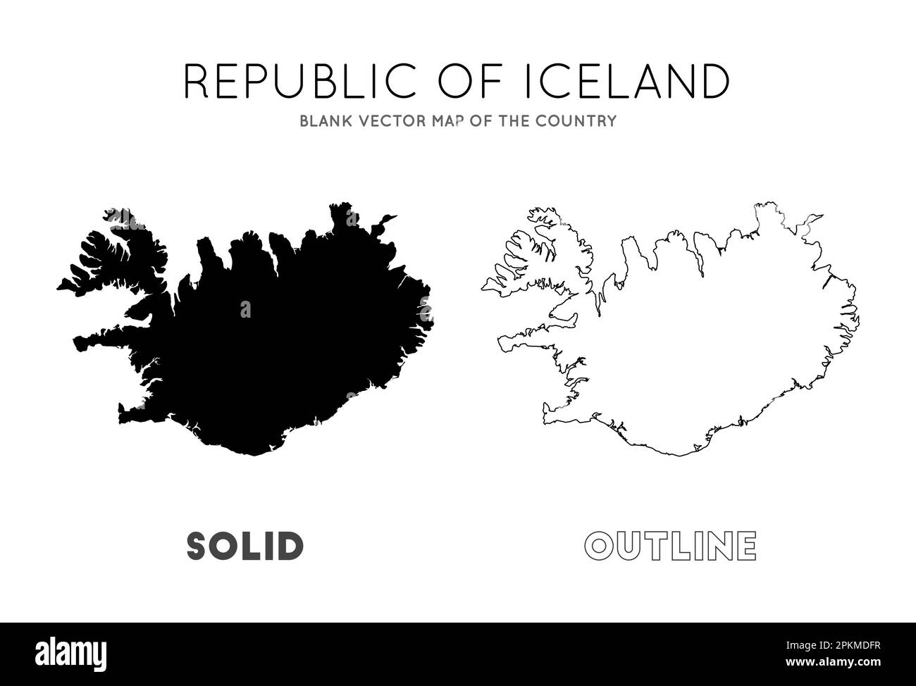 Outline Map Iceland Black And White Stock Photos Images Alamy