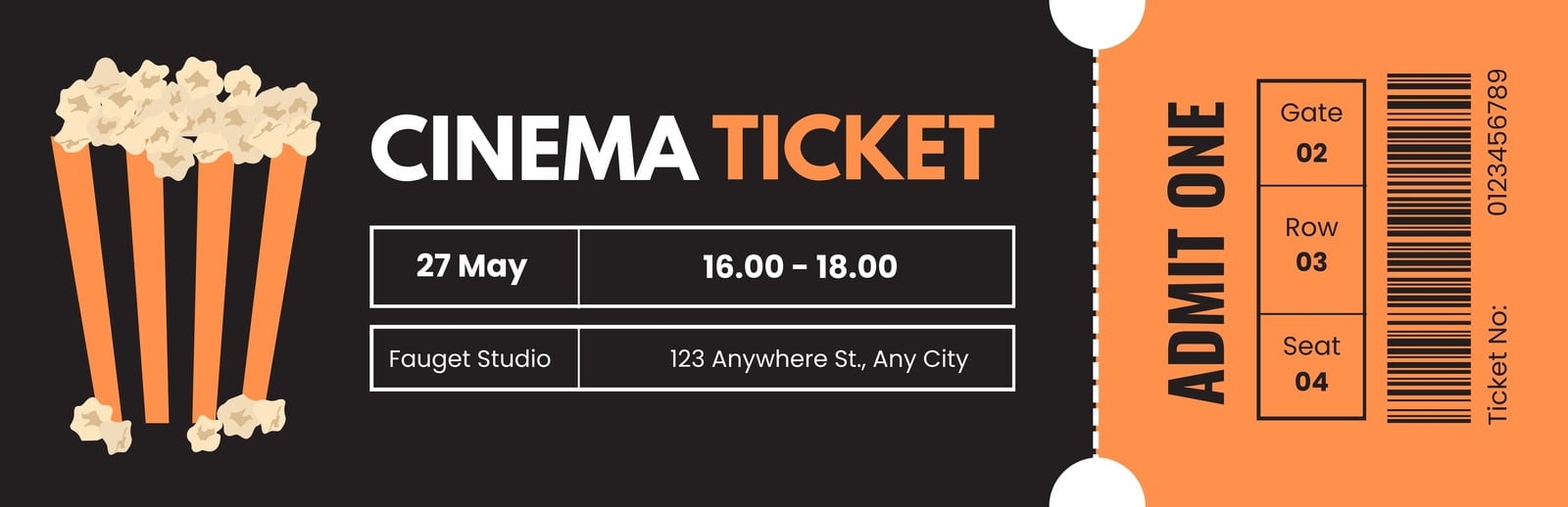 Page 2 Free Printable And Customizable Movie Ticket Templates Canva