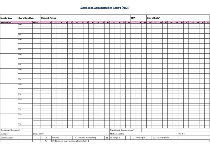 PAIN MEDICATION TRACKING LOG S