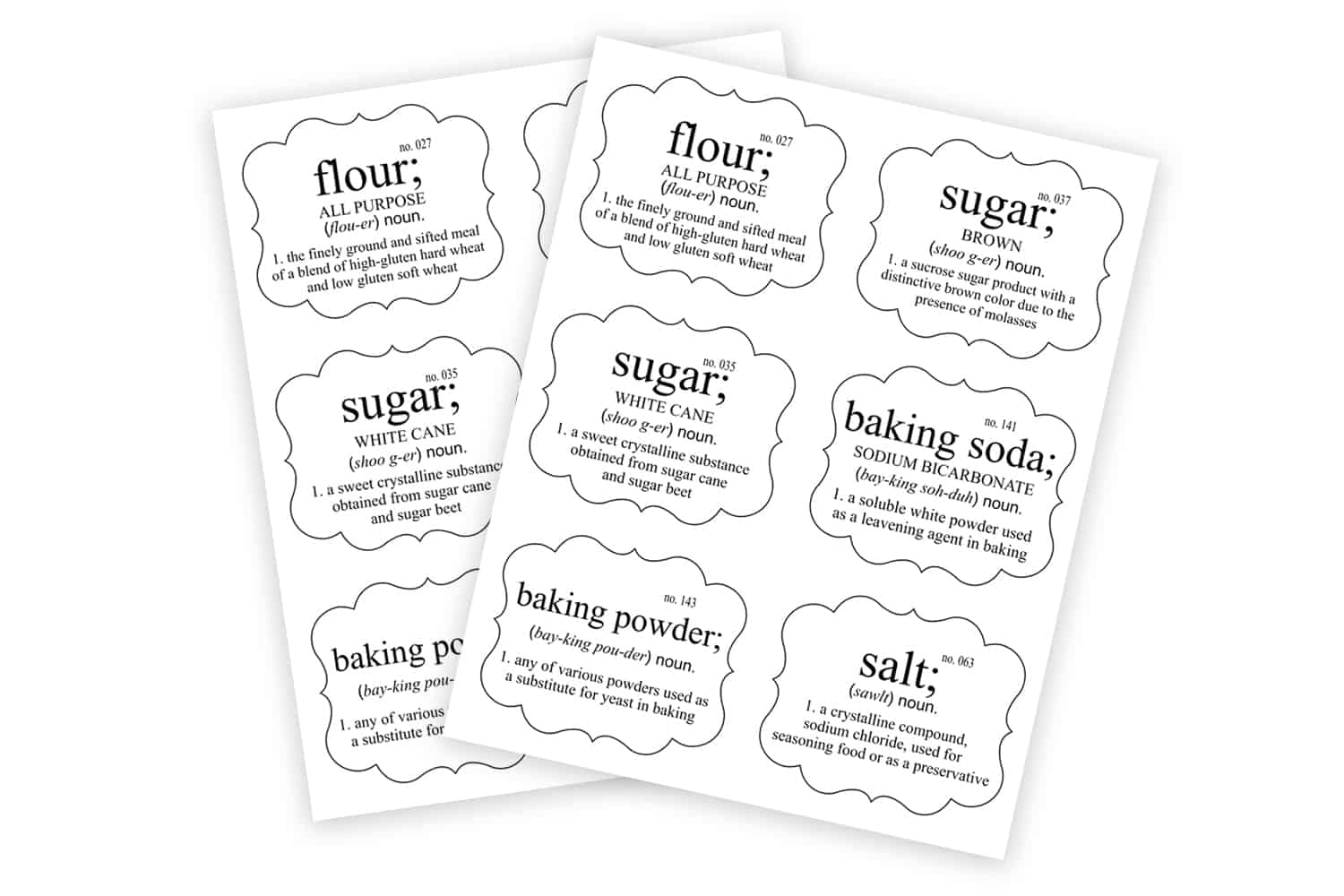Free Printable Blank Pantry Labels