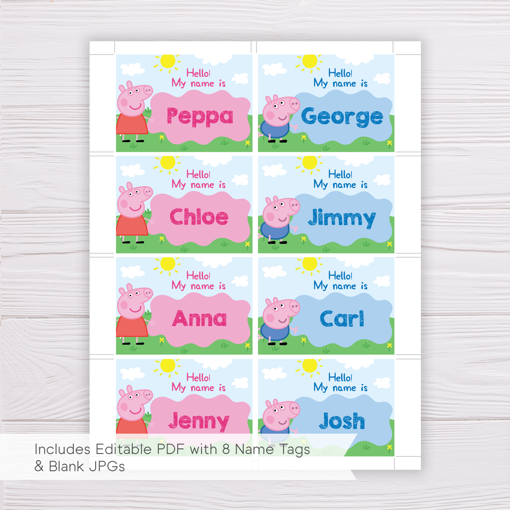 Peppa Pig Blank Logo Printable