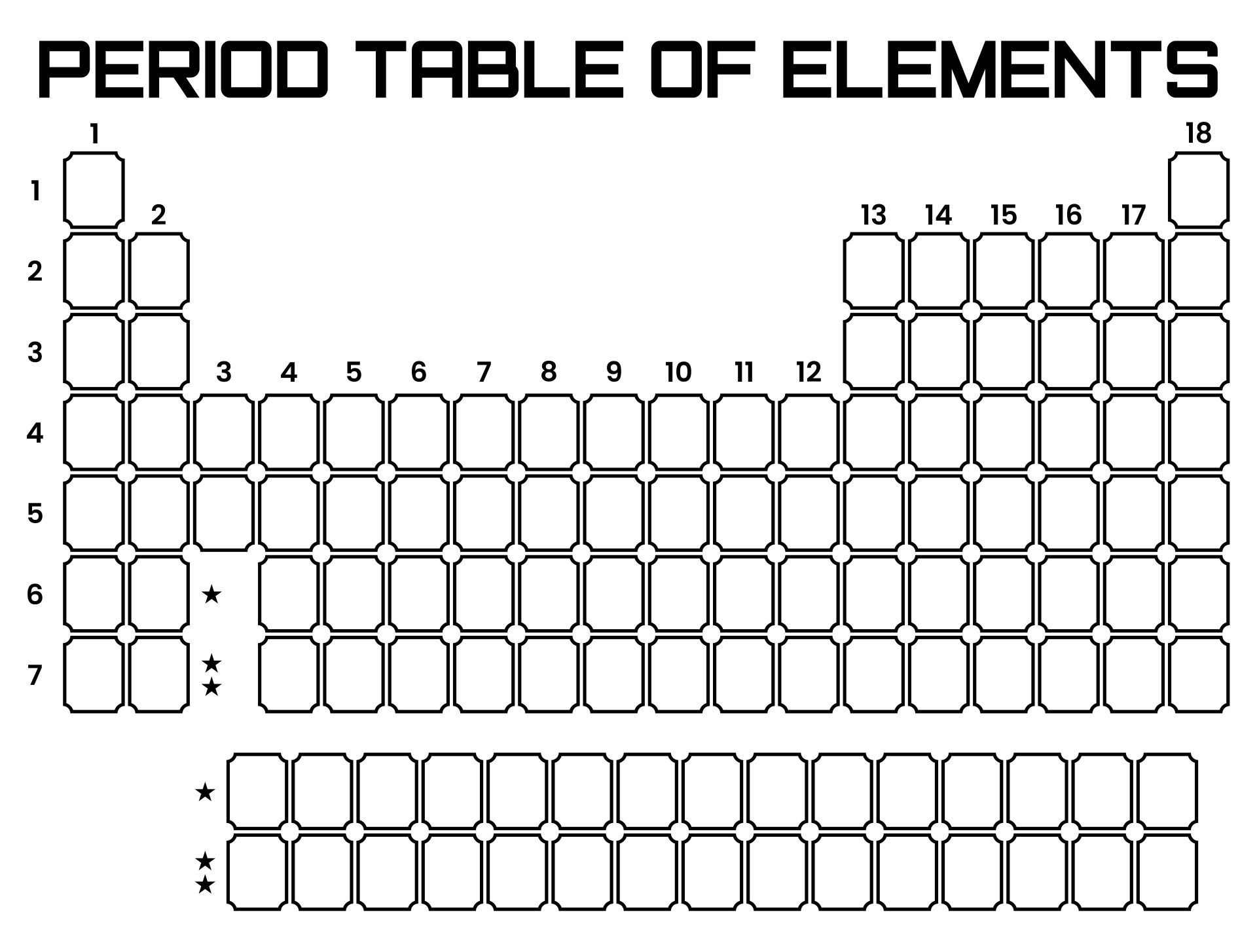 Large Printable Blank Periodic Table