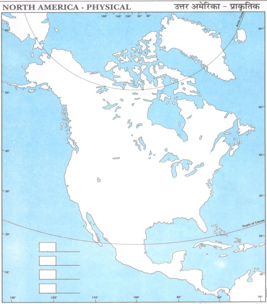 North America Printable Blank Map