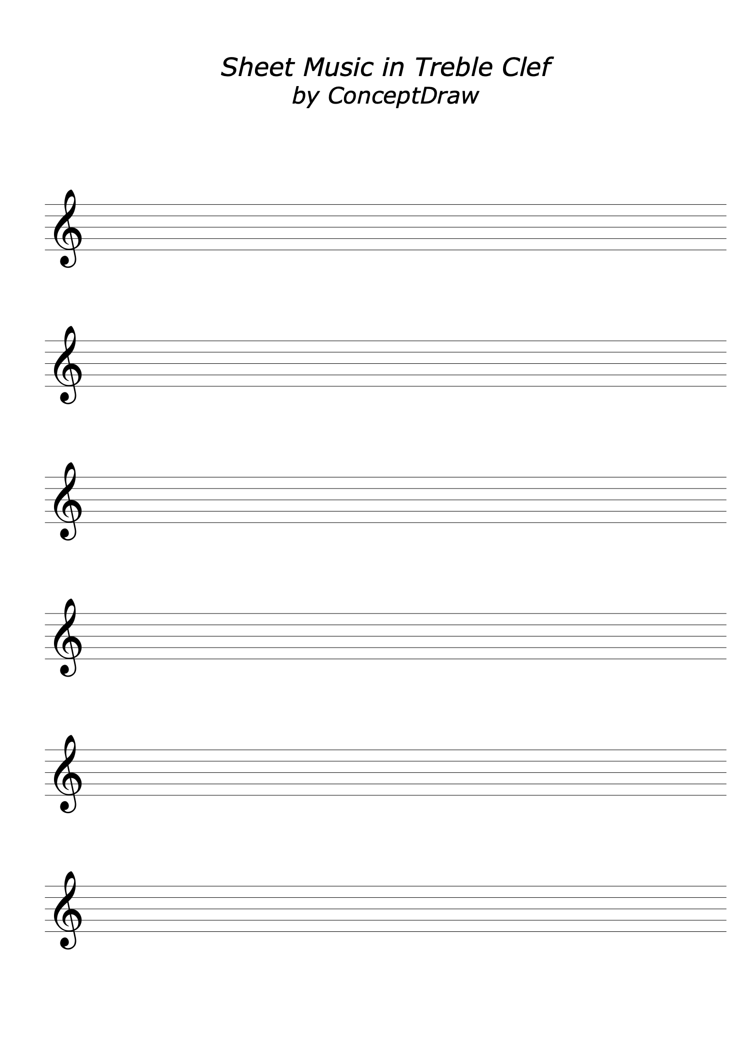 Piano Sheet Music Solution ConceptDraw