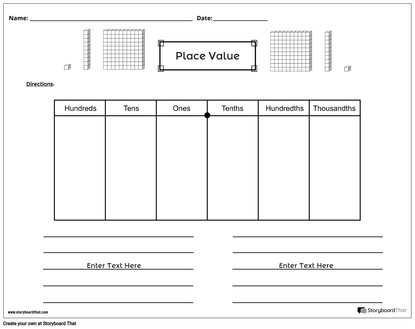 Place Value Worksheets Free Place Value Charts