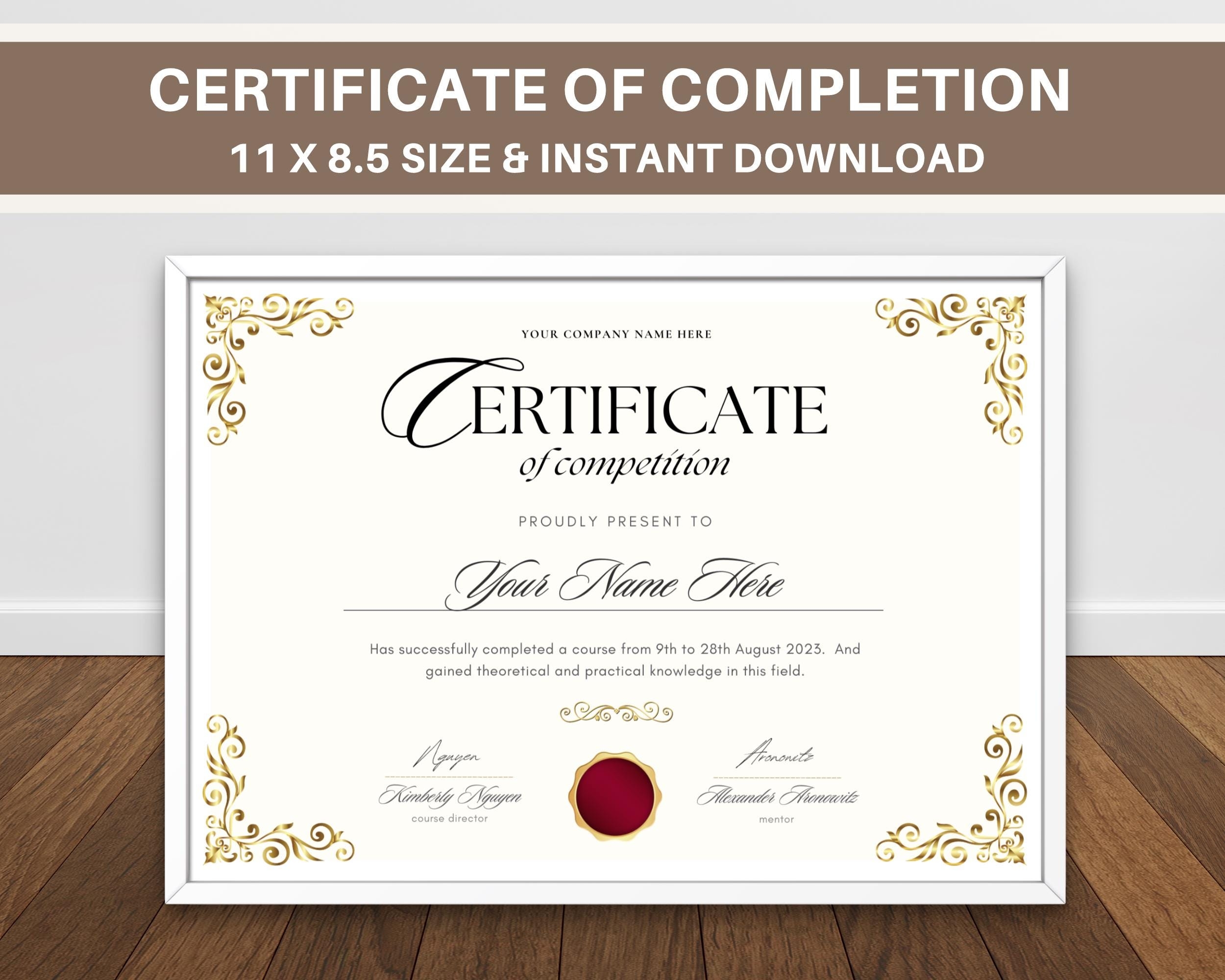 Printable Blank Premarital Certificate Template