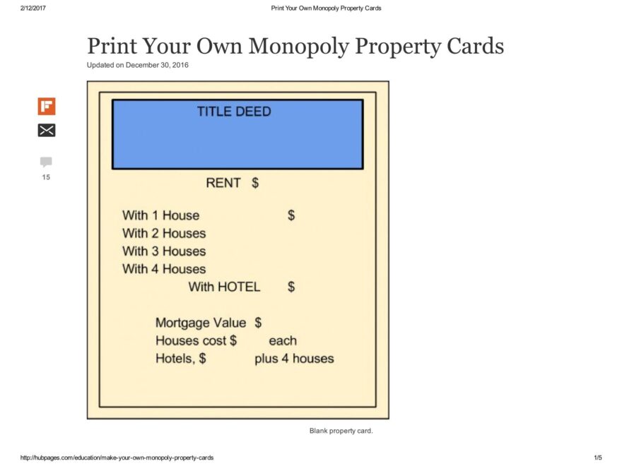 Print Your Own Monopoly Property Cards Document Pages 1 5 Flip PDF Download FlipHTML5