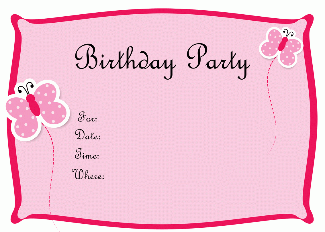 Free Printable Blank Invitations Templates