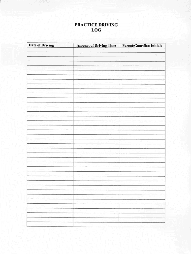 Printable 50 Hour Driving Log Sheet Ohio Fill Online Printable Fillable Blank PdfFiller