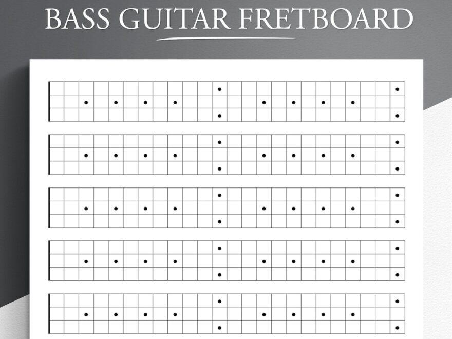 Printable Bass Guitar Neck Diagram Blank Bass Guitar Fretboard Blank Bass Guitar Neck Chart Guitar Chart Blank Bass Guitar Neck Diagram Etsy