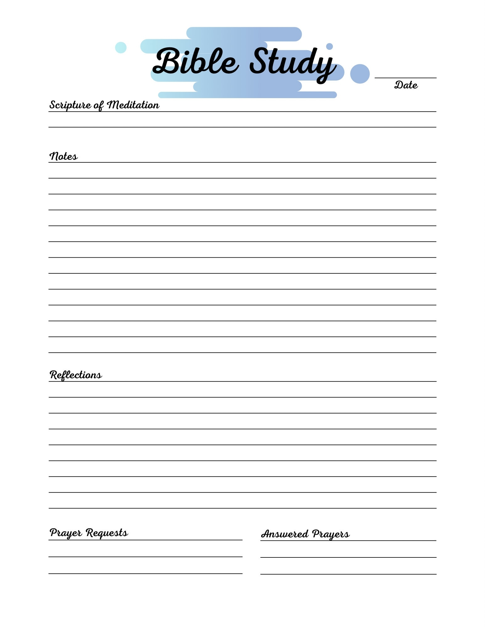 Printable Bible Study Sheets Sermon Notes Etsy Finland