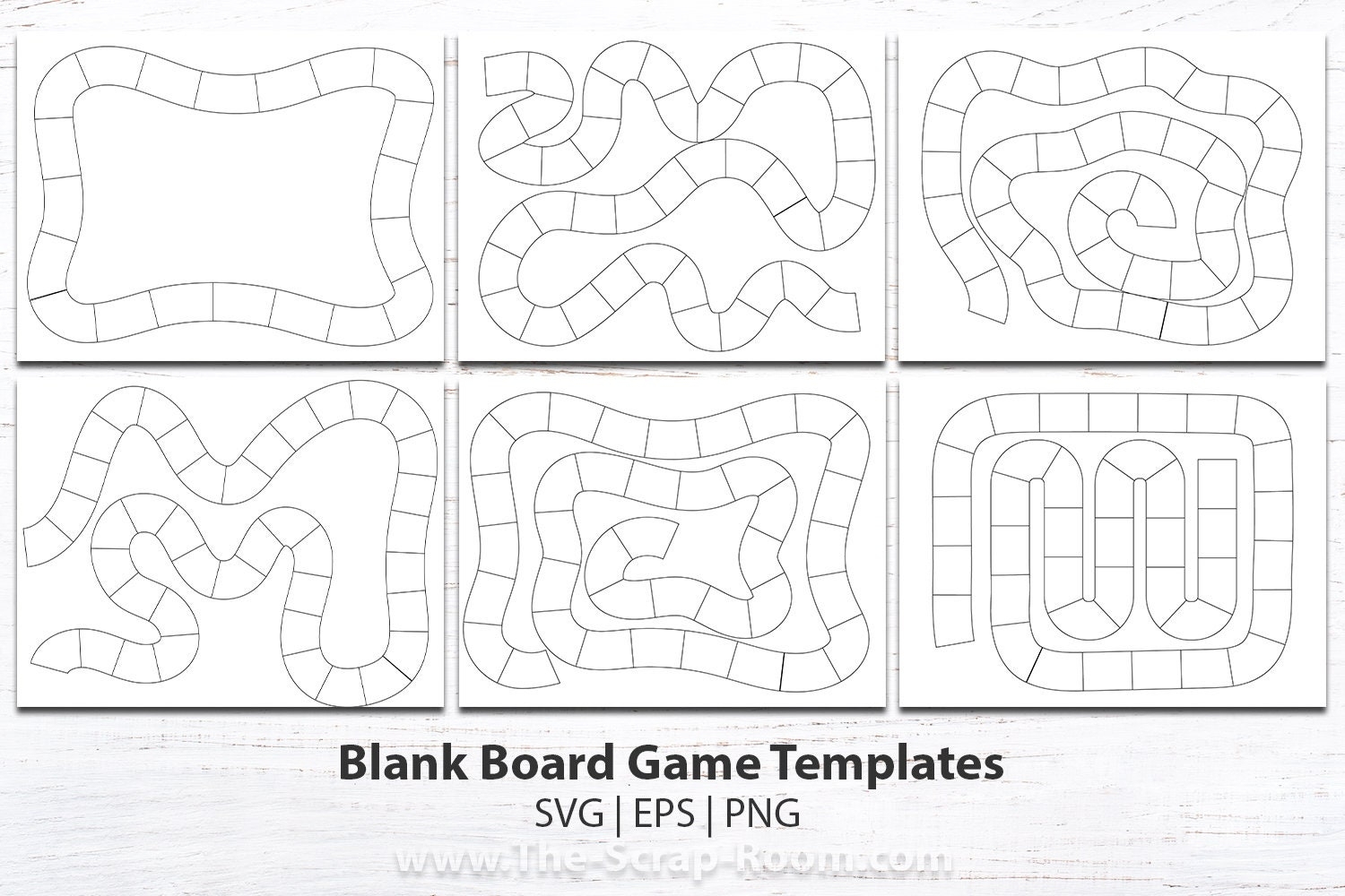 Printable Blank Board Game Templates BUNDLE Kids Game Printable Game Diy Game Spinner Player Pieces Diy Game Game For Kids Craft Kit Etsy