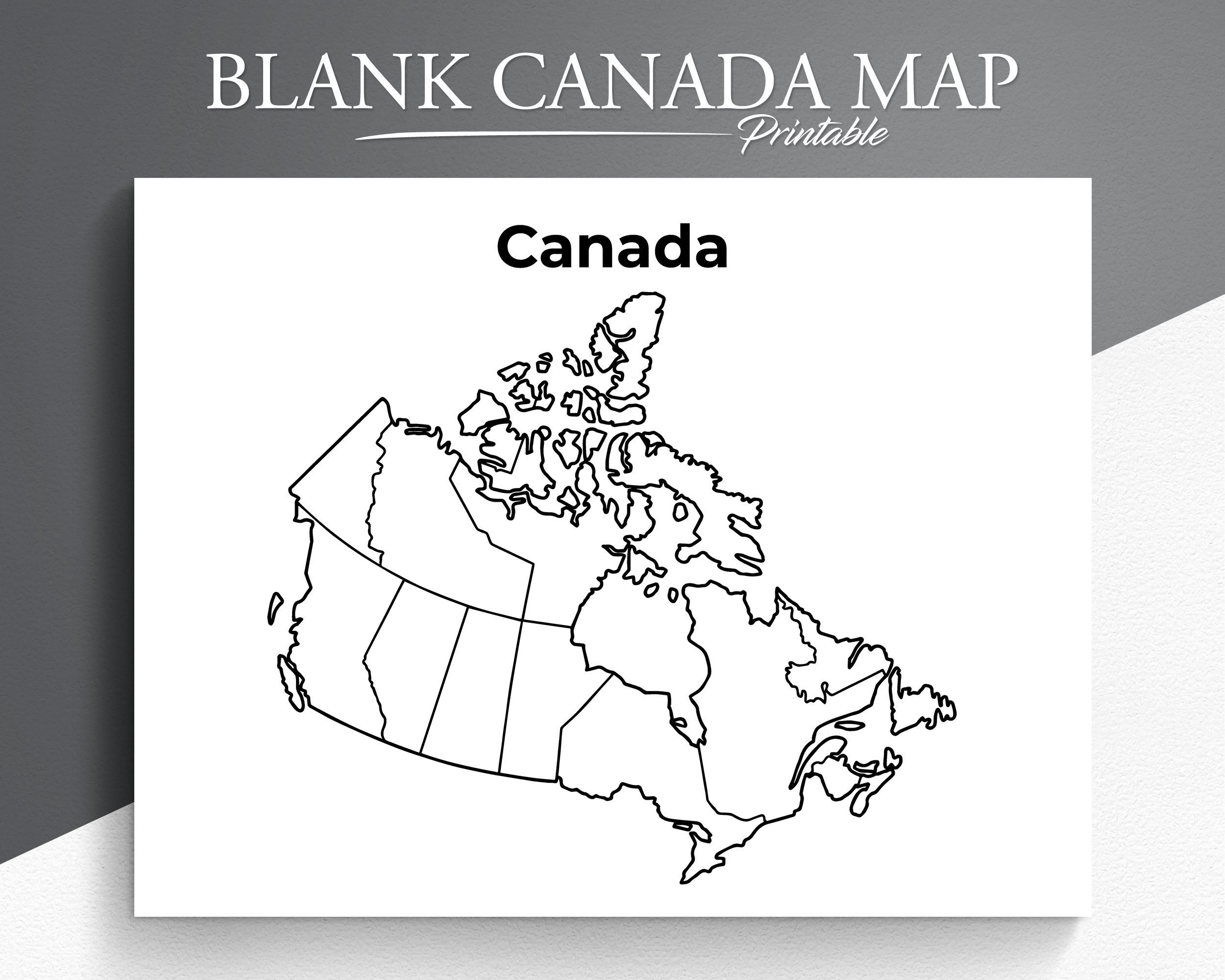 Printable Blank Canada Map Educational Map For Kids Canada Coloring Page Canada Map Coloring Canadian Map Coloring Page Etsy
