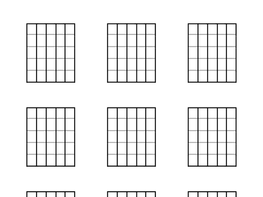 Printable Blank Chord Diagram SAMJAMGUITAR