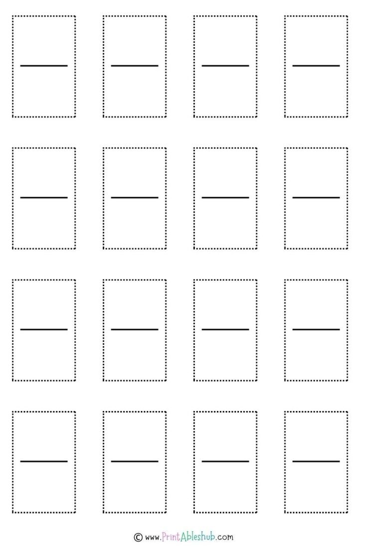 Printable Blank Domino Templates