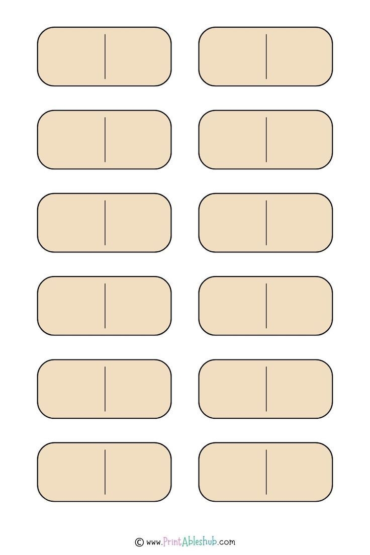 Printable Blank Domino Templates PDF