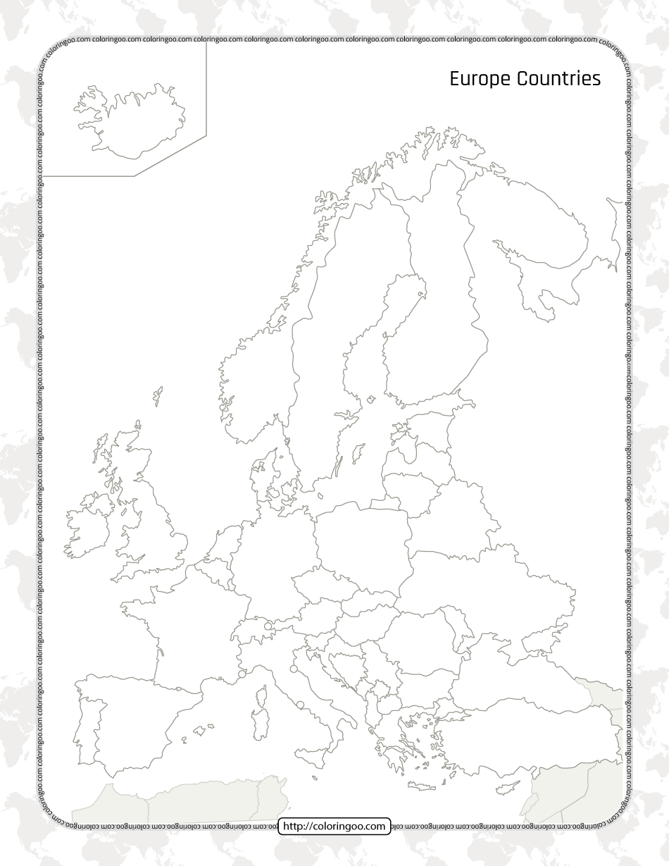 Map Of Europe Printable Blank