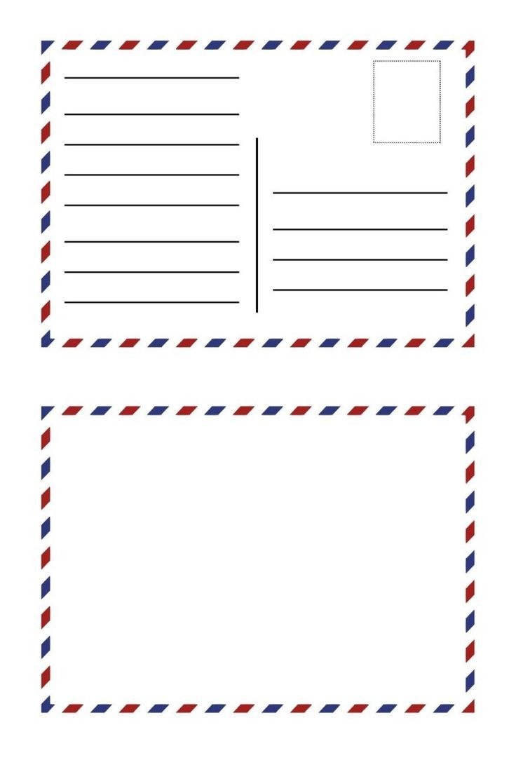 Printable Blank Postcard Templates