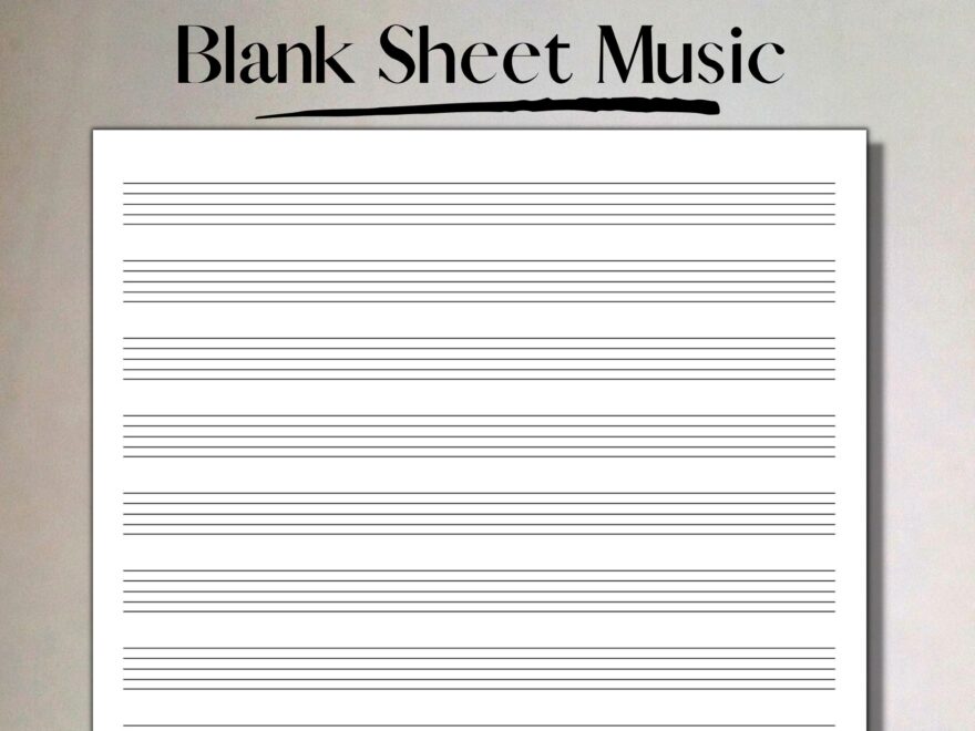 Printable Blank Sheet Music Manuscript Paper 12 Stave Printable PDF Instant Download Piano Staff Paper A4 US Letter Etsy