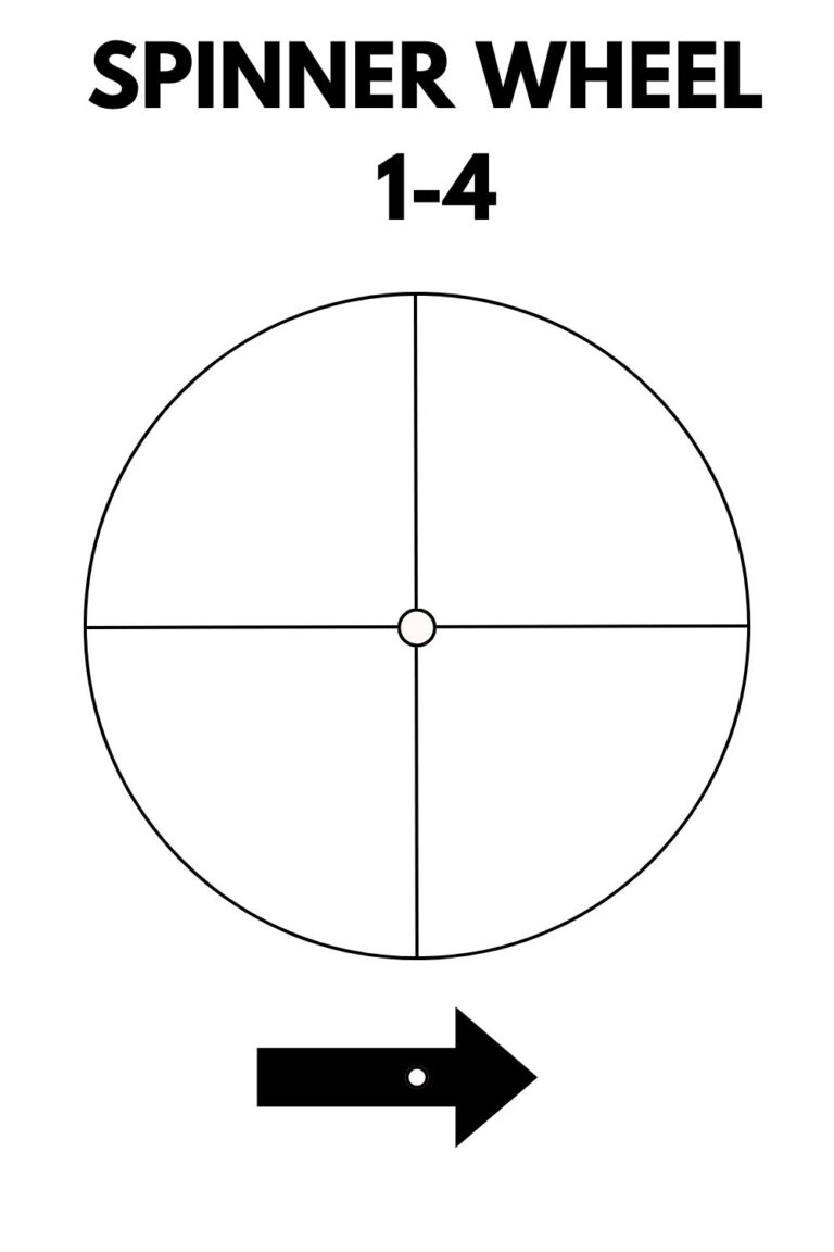 Printable Blank Spinner Wheel Templates PDF Included Printables Hub
