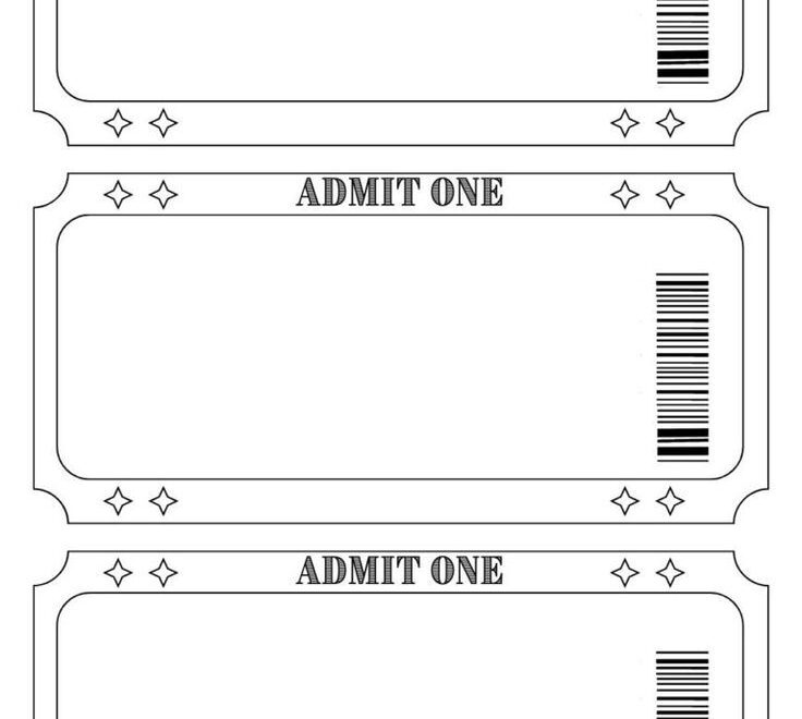 Printable Blank Ticket Design Templates