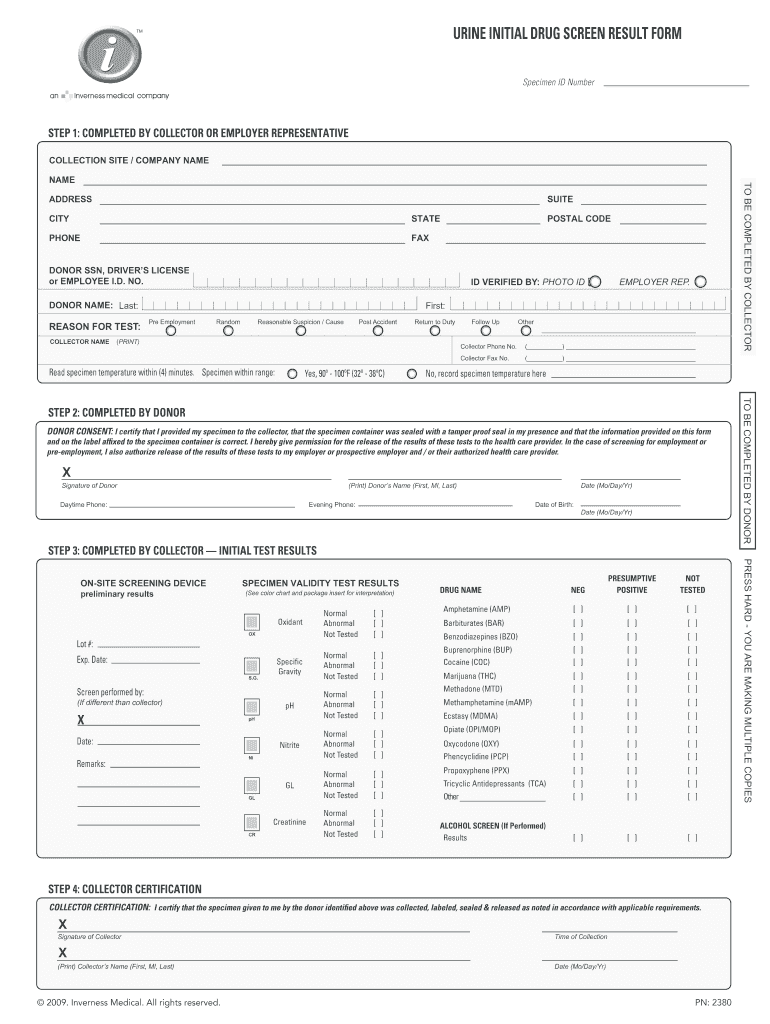 Printable Drug Testing Forms Fill Online Printable Fillable Blank PdfFiller